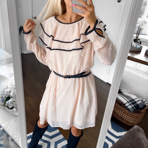 🖤 MAXSPORT ROSE DUST/BLACK RUFFLE DRESS! - Picture 2 of 16